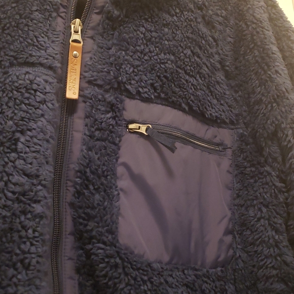 Butter Sherpa Zip Jacket with Mesh Lining - Picture 2 of 8